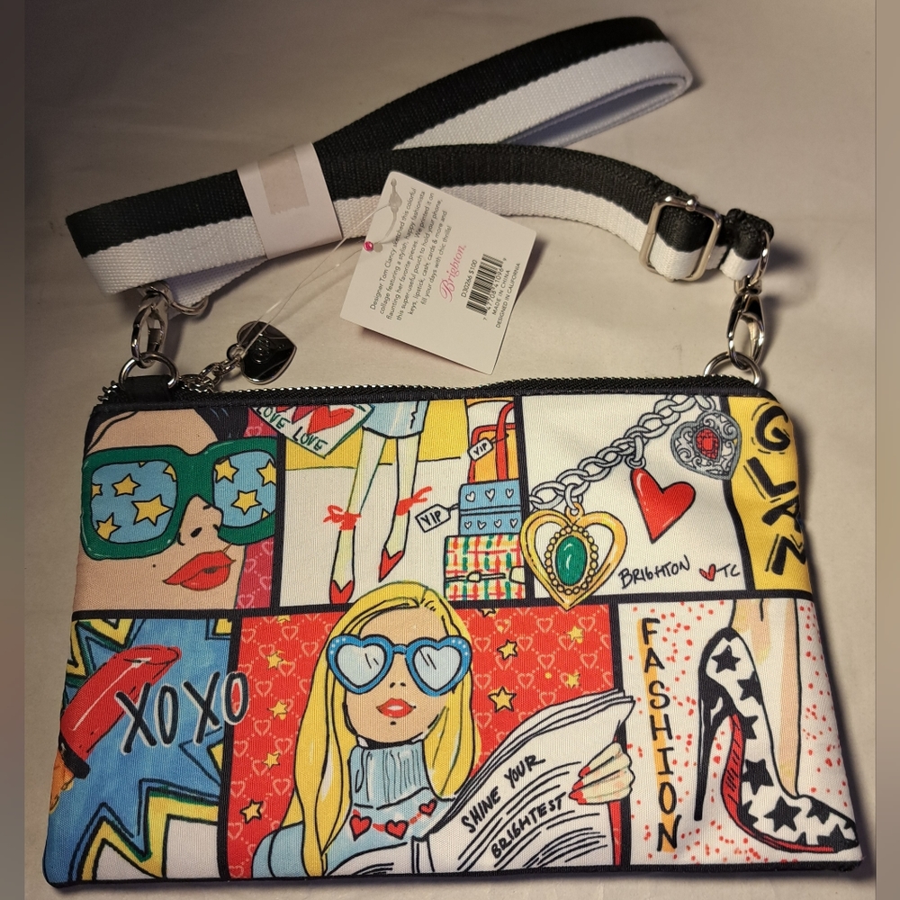 NWT Brighton Glam Girl Nylon Crossbody Purse Bag Pouch